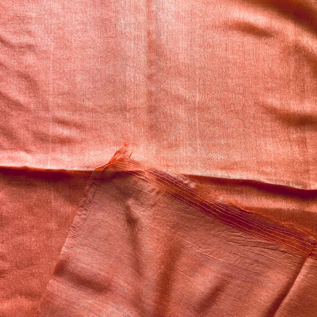 Matka Silk Peach Saree