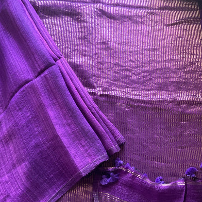 Matka Silk Purple Saree