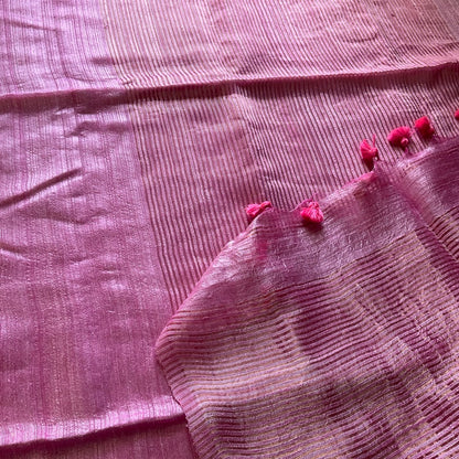 Matka Silk Pink Saree