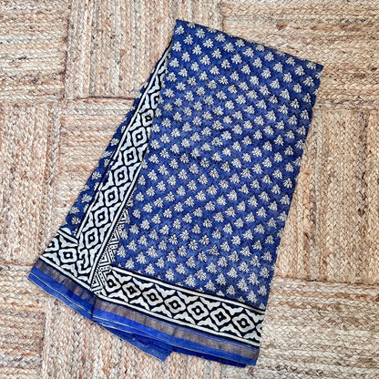 ChanderiSilk Violet Saree