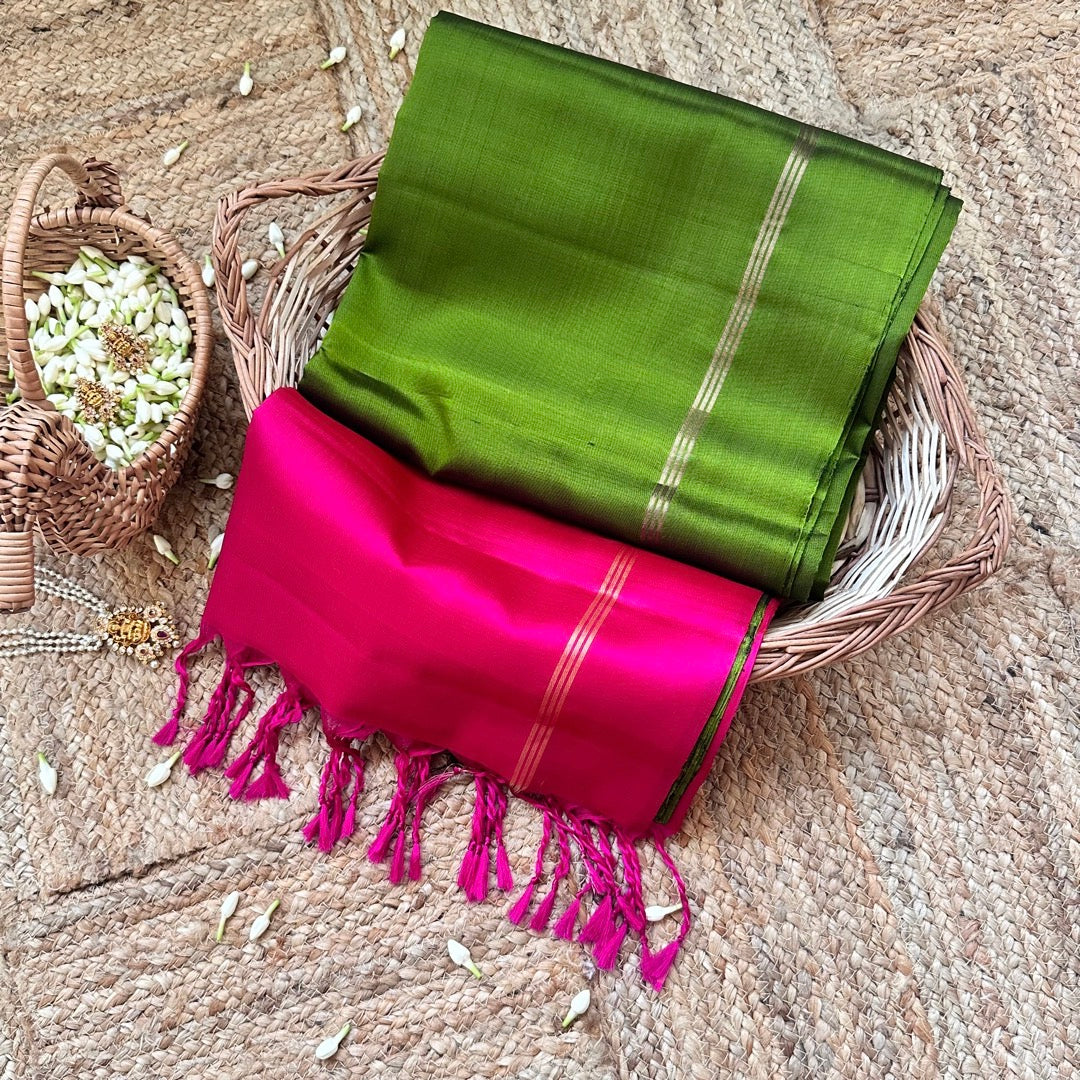 Nalina O.Green Soft Silk Saree - SSD15