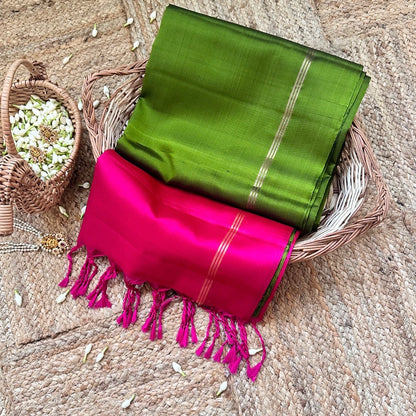 Nalina O.Green Soft Silk Saree - SSD15