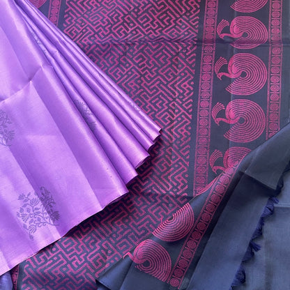 Nalina Lilac Soft Silk Saree - SSD07