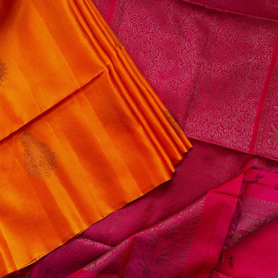 Nalina Orange Soft Silk Saree - SSD20