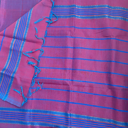 Mangalgiri Pattu Blue Saree - MPH04