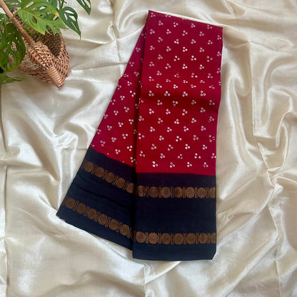 Sungudi Cotton RedB Saree