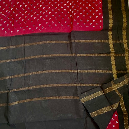 Sungudi Cotton RedB Saree