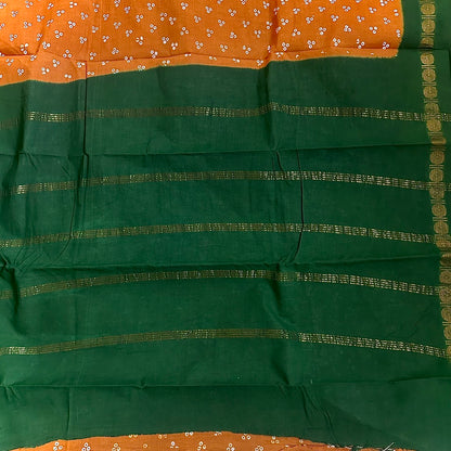 Sungudi Cotton Mustard.G3 Saree