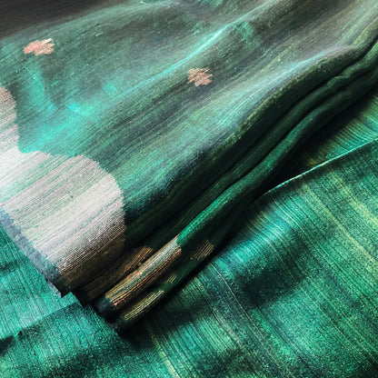 Matka Silk Green Saree