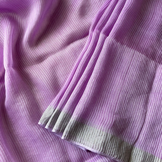 Linen Silk Violet Saree